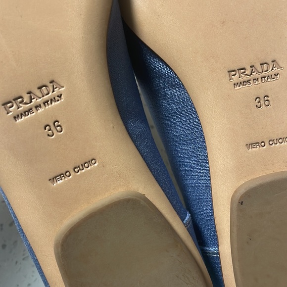 BRAND NEW Prada denim bucket flat shoes - Picture 4 of 5